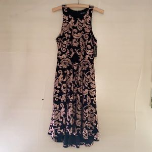 Gold/black cocktail dress